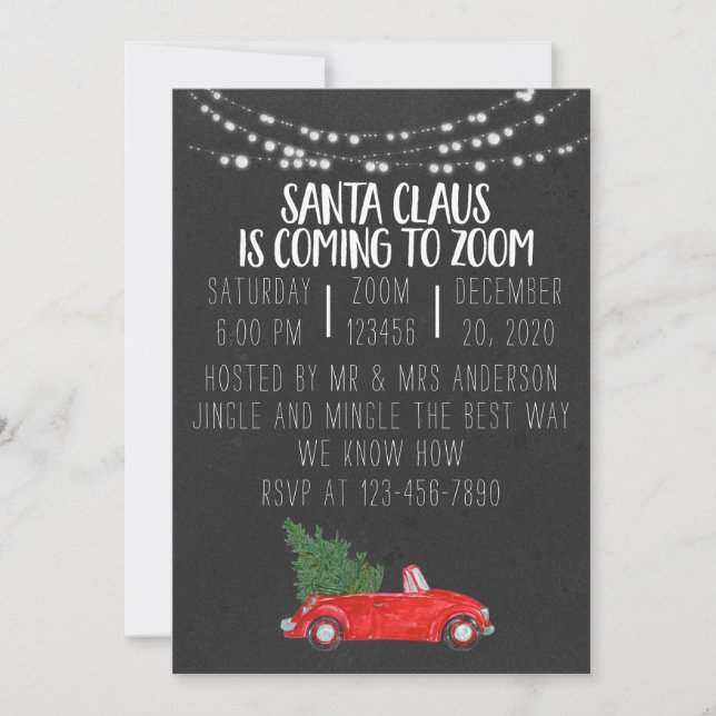ZOOM CHRISTMAS PARTY INVITATION (Front)