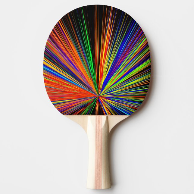 Zoom Colour Boom Rainbow Multicolor Ping Pong Paddle (Front)