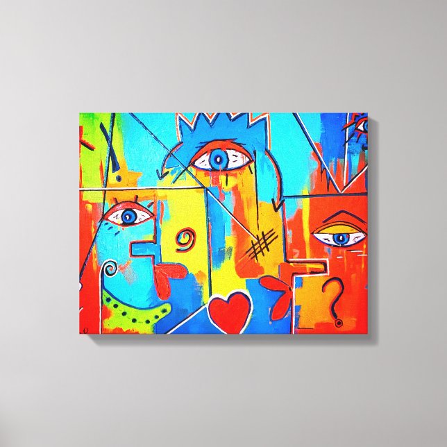 Zoom Meeting Abstract Canvas Print (Front)