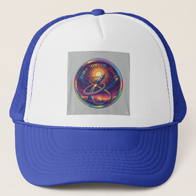 Zoom Towards Zenith Trucker Hat (Front)