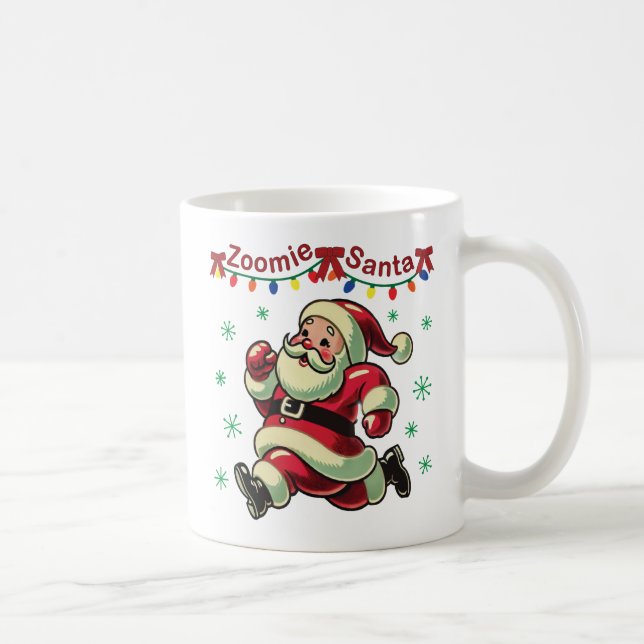 Zoomie Santa Christmas Coffee Mug (Right)