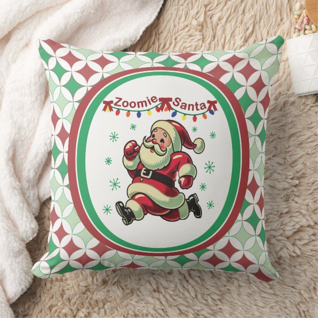 Zoomie Santa Christmas Cushion (Blanket)