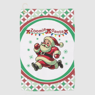 Zoomie Santa Christmas Golf Towel
