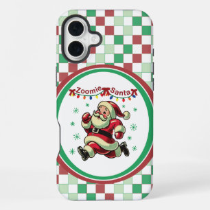Zoomie Santa Christmas iPhone 16 Plus Case