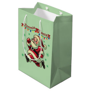 Zoomie Santa Christmas Medium Gift Bag