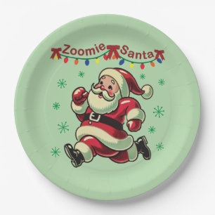 Zoomie Santa Christmas Paper Plate