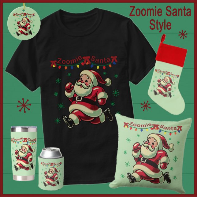 Zoomie Santa Christmas T-Shirt (Creator Uploaded)