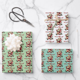 Zoomie Santa Christmas Wrapping Paper Sheet