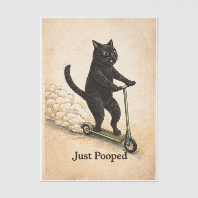 Zoomies Kitty  Tissue Paper (Front)