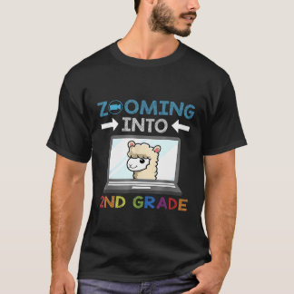 Zooming Into 2nd Grade Virtual Back to School  Kid T-Shirt