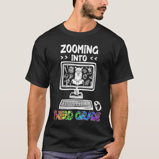 Zooming Into 3rd Grade Back to School 2020 Cute Ll T-Shirt (Front)