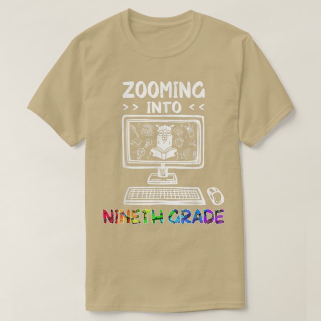 Zooming Into 9th Grade Back to School 2020 Cute Ll T-Shirt (Design Front)