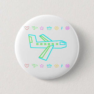 Zooper Plane 6 Cm Round Badge