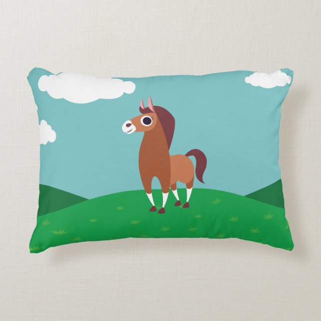 Zora the Horse Decorative Cushion (Front)