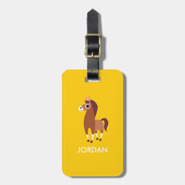 Zora the Horse Luggage Tag (Front Vertical)