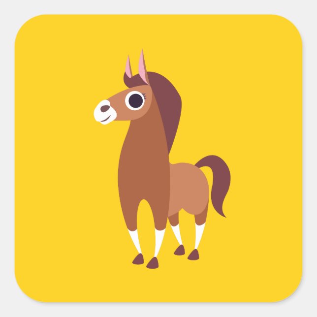 Zora the Horse Square Sticker (Front)