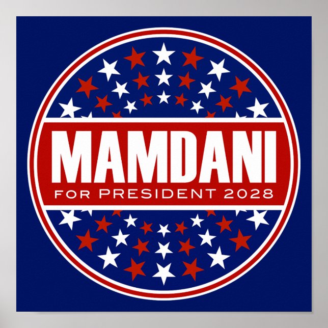  Zorhan Mamdami for President 2028 Poster (Front)