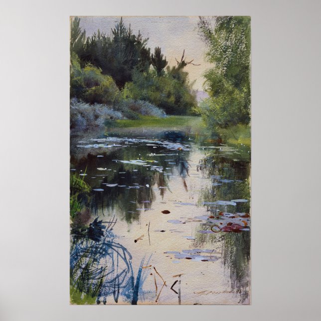 Zorn - Landscape Study from Mora 1886 Poster (Front)