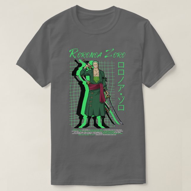 Zoro in Streetwear Style T-Shirt (Design Front)