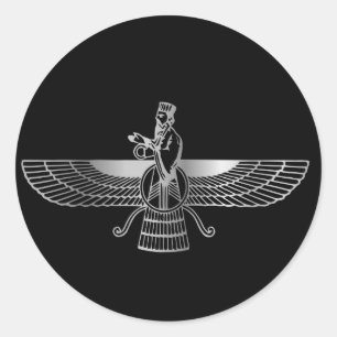 Zoroastrianism Faravahar Classic Round Sticker