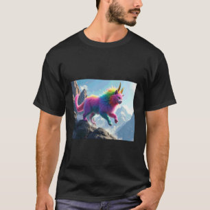 Zouwu, rainbow-capped mythical cat of Chinese myth T-Shirt