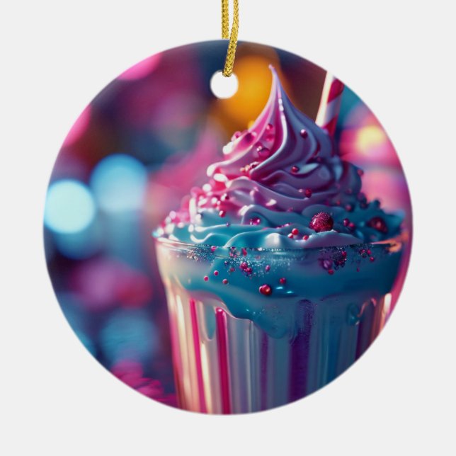 ZOYNK Milkshake Ceramic Tree Decoration (Front)