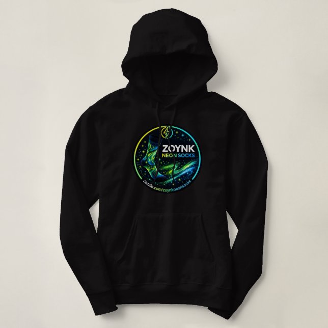 Zoynk Neon Socks Hoodie (Design Front)