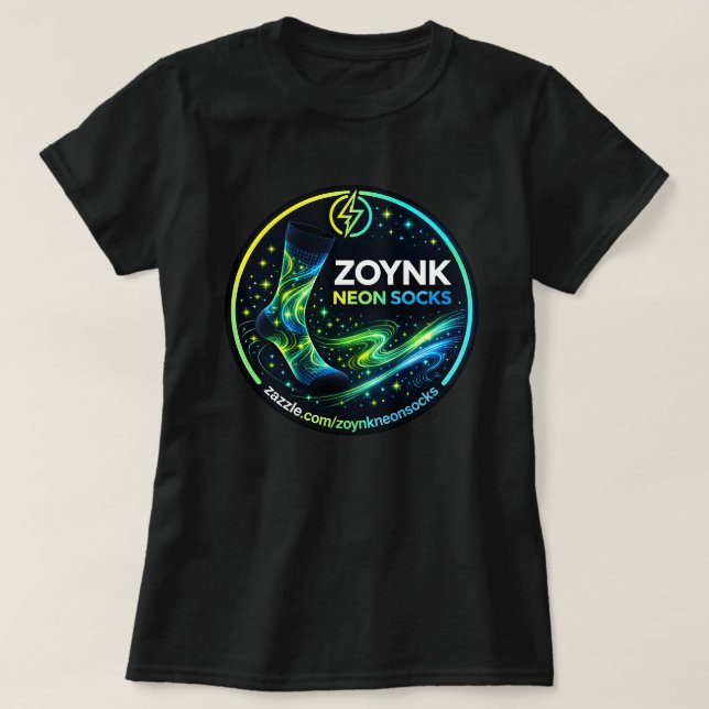 Zoynk Neon Socks T-Shirt (Design Front)