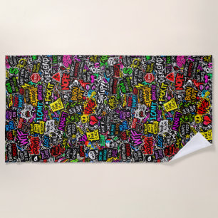 ZOYNKLAB Experiment 0047025 Chaos Beach Towel