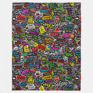 ZOYNKLAB Experiment 0047025 Chaos Fleece Blanket