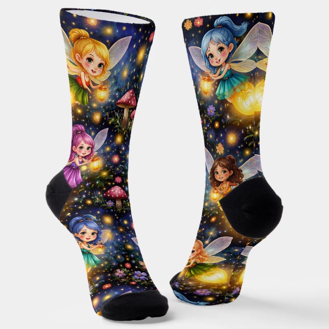 ZOYNKLAB Experiment Firefly Fairies 0047157 Socks (Angled)