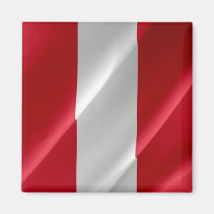 zPE002 PERU, Peruvian Waving Flag, America, Fridge Magnet
