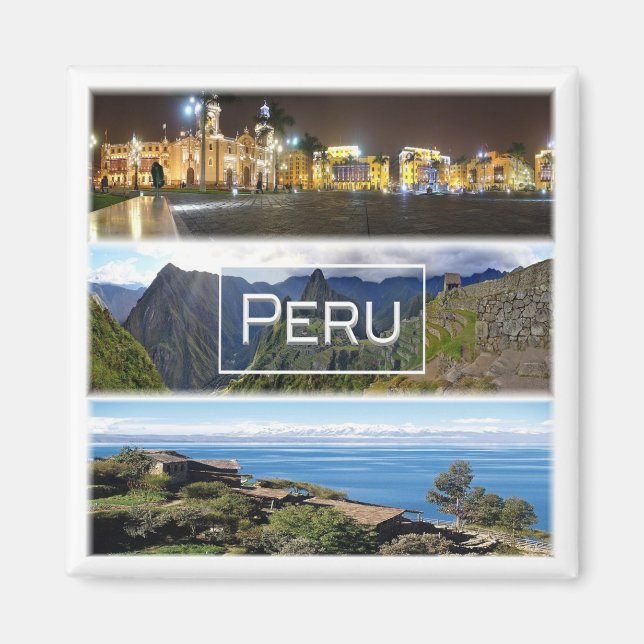 zPE007 PERU, Mosaic, America, Fridge Magnet (Front)