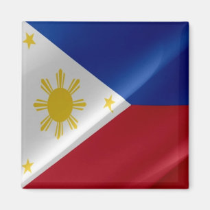 zPH002 waving Philippine FLAG Philippines, Fridge Magnet