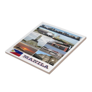 zPH004 MANILA mosaic, Philippines, Asia,  Tile