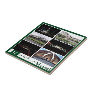 zPK003 collage of ISLAMABAD, Pakistan Asia, Tile