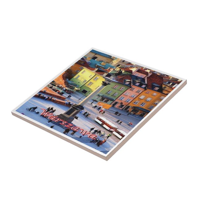 zPL015  WARSAW Sigismund Column, Poland, Tile (Side)