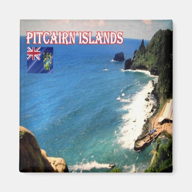 zPN006 PITCAIRN ISLANDS, Pitcairnlanding, Fridge Magnet (Front)