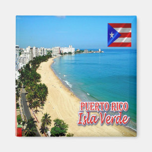 zPR012 PUERTO RICO, Green Island, America, Fridge Magnet