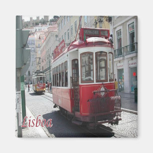 zPT014 LISBON Tram Streetcar, Portugal, Fridge Magnet