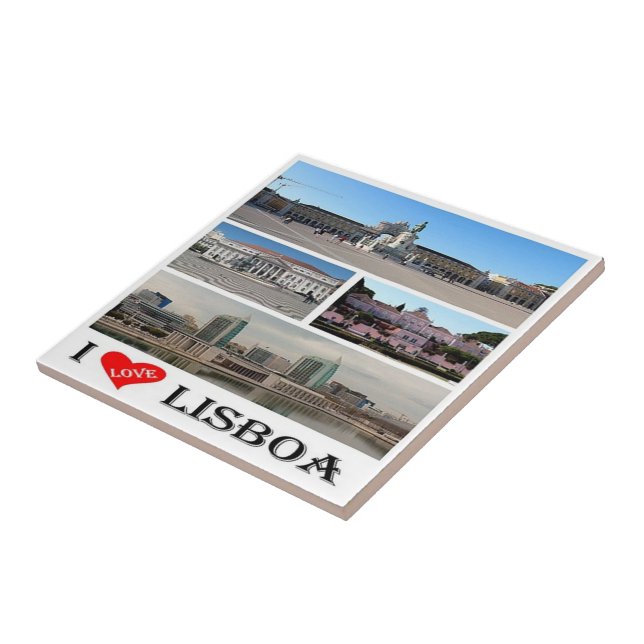 zPT019 LISBON "II Love", Portugal, Europe, Tile (Side)