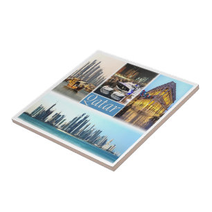zQA003 mosaic of QATAR, Asia, Tile