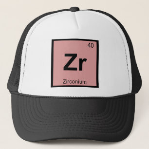 Zr - Zirconium Chemistry Periodic Table Symbol Trucker Hat