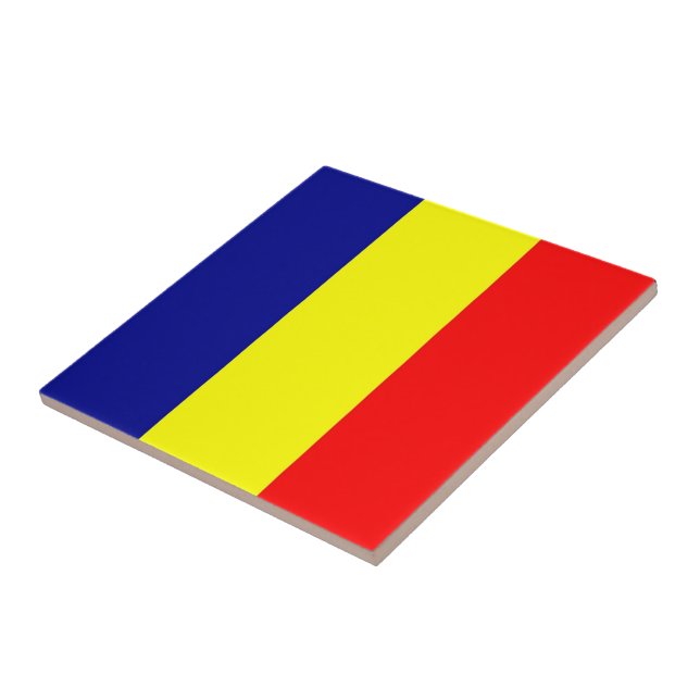 zRO001 ROMANIAN FLAG ROMANIA, Tile (Side)