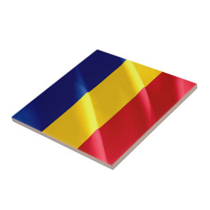 zRO002 ROMANIAN waving FLAG ROMANIA, Tile