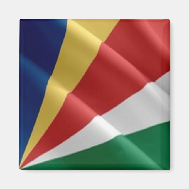 zSC002 SEYCHELLES, Waving Flag, Africa, fridge Magnet (Front)
