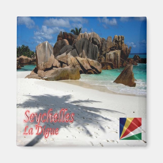 zSC006 SEYCHELLES, La Digue, Africa, Fridge Magnet (Front)