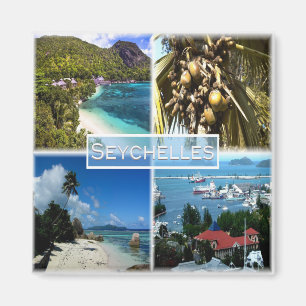 ZSC025 SEYCHELLES, Mosaic, Africa, Fridge Magnet