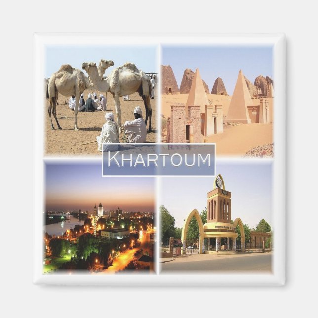 zSD009 KHARTOUM, Sudan, Mosaic, Africa, Fridge Magnet (Front)