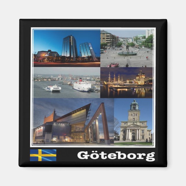 zSE004 GOTHENBURG, Sweden, Europe, Fridge Magnet (Front)
